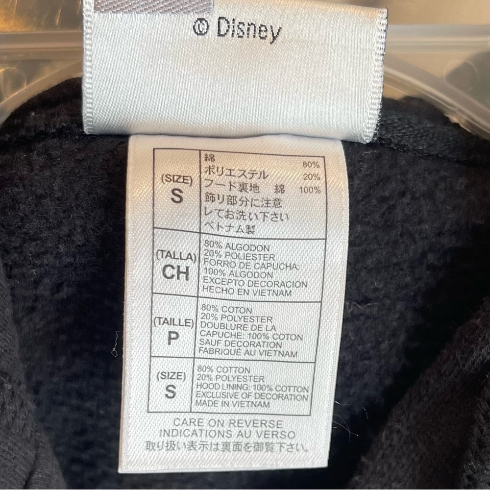 U:  Disney Parks Cropped Hoodie Women's S Full Zip Cotton Blend Graphic Print - Picture 4 of 11